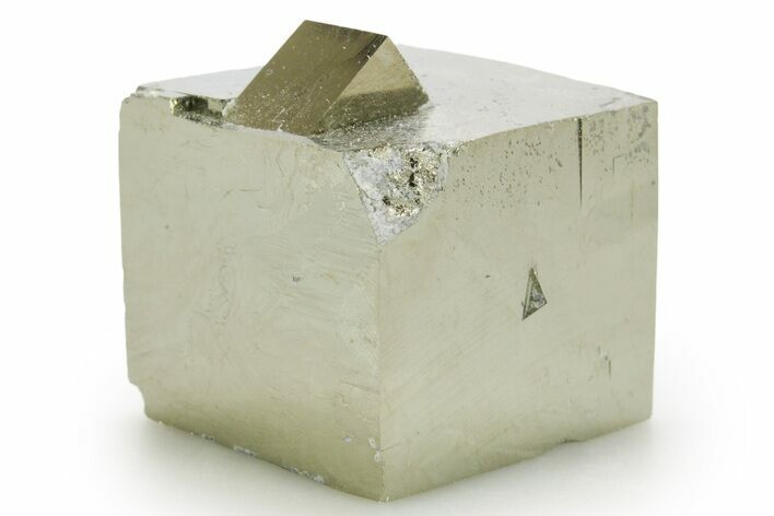 Shiny, Natural Pyrite Cube Cluster - Navajun, Spain #361909